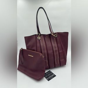 Steve Madden Cranberry Satchel with Extra bag